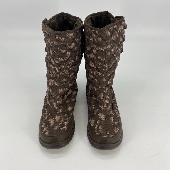 The North Face ThermoBall Eco Button Up Winter Boots Womens Size 11 Brown New - Picture 5 of 13
